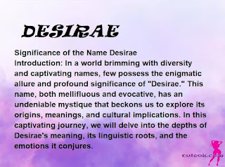 meaning of the name DESIRAE