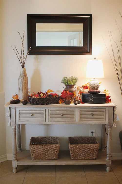 Foyer Table, Fall Decor