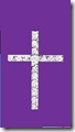 christian cross--purple