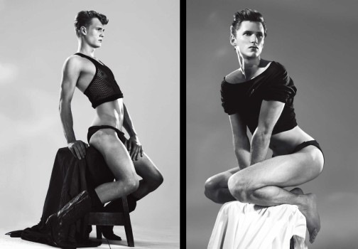 A definite retro vibe of the 1920s gay pin-up spreads.