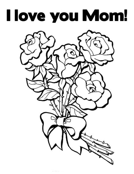 I Love You Mom Coloring Pages  Free Coloring Pages