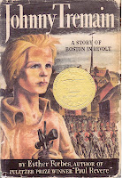 very old bookcover of JOHNNY TREMAIN by Esther Forbes