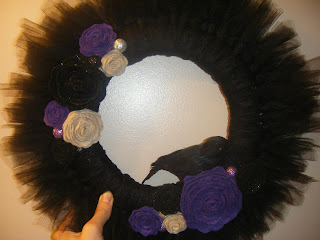 Halloween Black Tulle Wreath