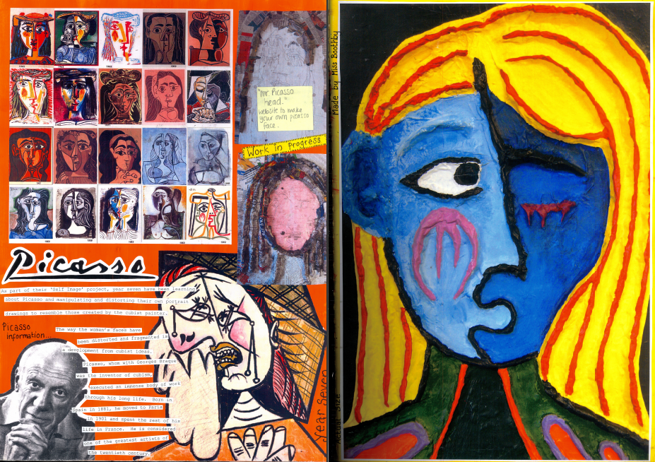 My Teaching Sketchbook: Picasso Faces, year 7/grade 6
