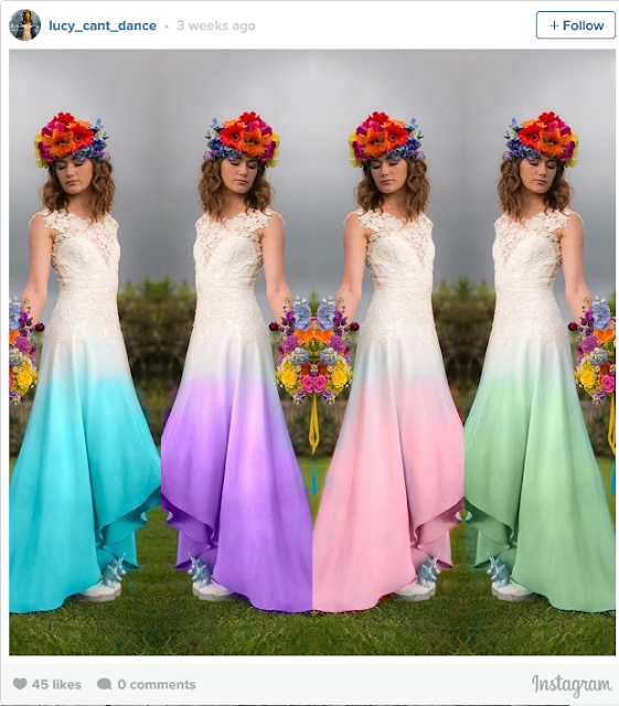 SoWomen Beautiful Photos of DIY Bridal  Gown  Dip Dye to 
