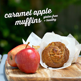 Gluten Free Caramel Apple Muffins Recipe - gluten free, healthy, sugar free, low fat, dairy free, clean eating recipe, dessert, snack, easy, simple