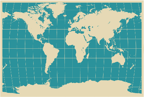 labeled map of oceans