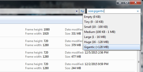 Mencari File Berukuran Besar dengan Menggunakan Windows Explorer
