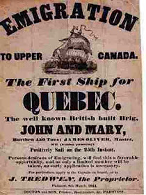 Climbing My Tree: Poster Advertisement for Passage to Upper Canada, approx. 1844 