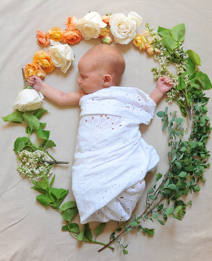 emerson lark newborn floral photography 