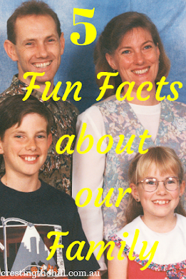 a few fun facts about my family for Five Things Friday