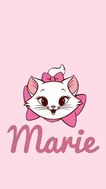 Fundo Rosa Gata Marie Disney