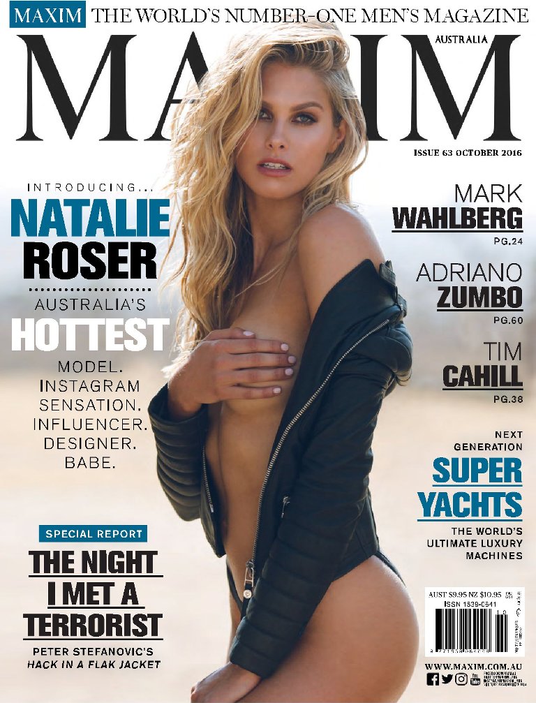Natalie Roser hot maxim Australia magazine model photoshoot