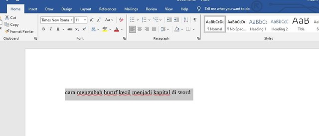 Cara Mengubah Huruf Kecil menjadi Kapital ataupun sebaliknya di Word