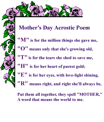 Mother's Day Poems