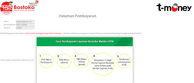 Landing Page (Halaman) Pembayaran Bostoko