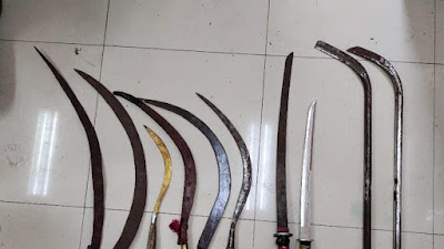 5 Pemuda Kedapatan Membawa Sajam Diamankan Sat Reskrim Polres Serang