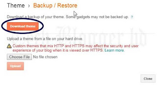 Blogger template backup