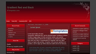 Free Blogger Template Gradient Red And Black