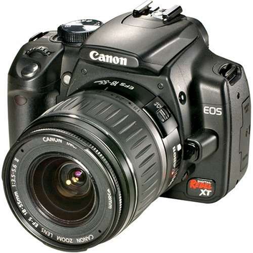 Canon Digital Rebel XT 8MP Digital SLR Camera with EF-S 18-55mm f3.5-5.6 Lens (Black)