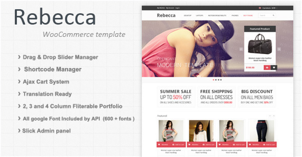 Rebecca - Premium Responsive  WooCommerce theme - WooCommerce eCommerce