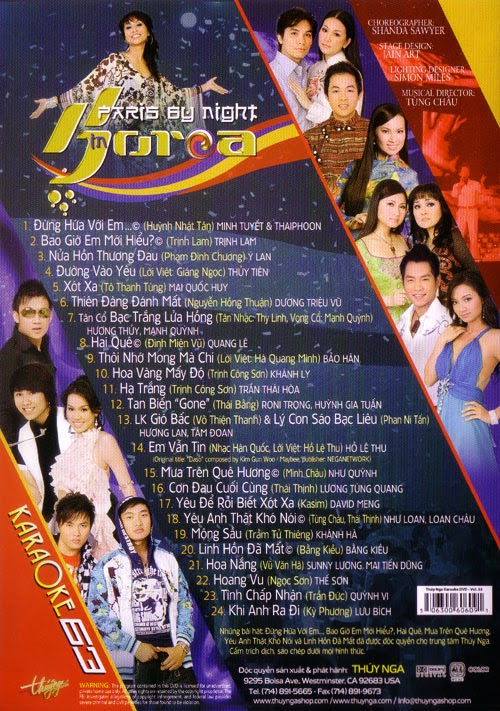 Paris By Night Karaoke 63 In Korea Dvd9