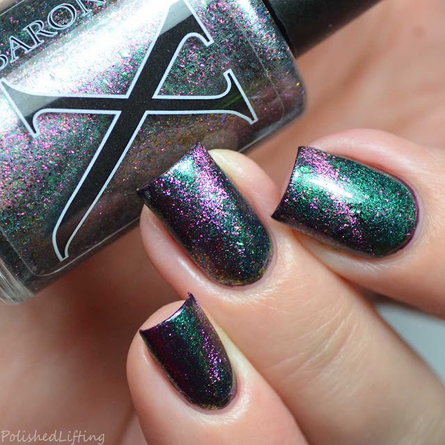 magnetic flakie cat eye color shifting nail polish