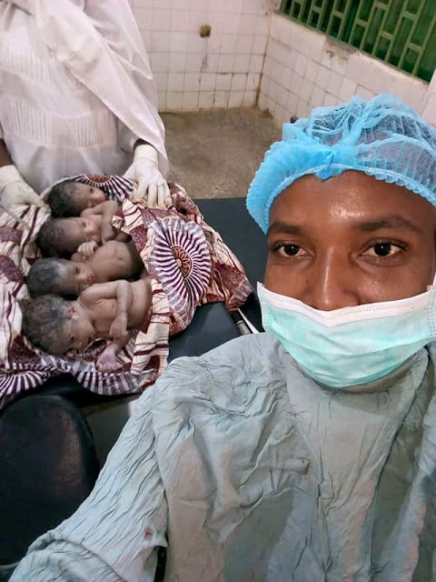 Photos: Woman gives birth to quadruplets in Katsina State