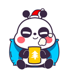 emoticones de panda con taza