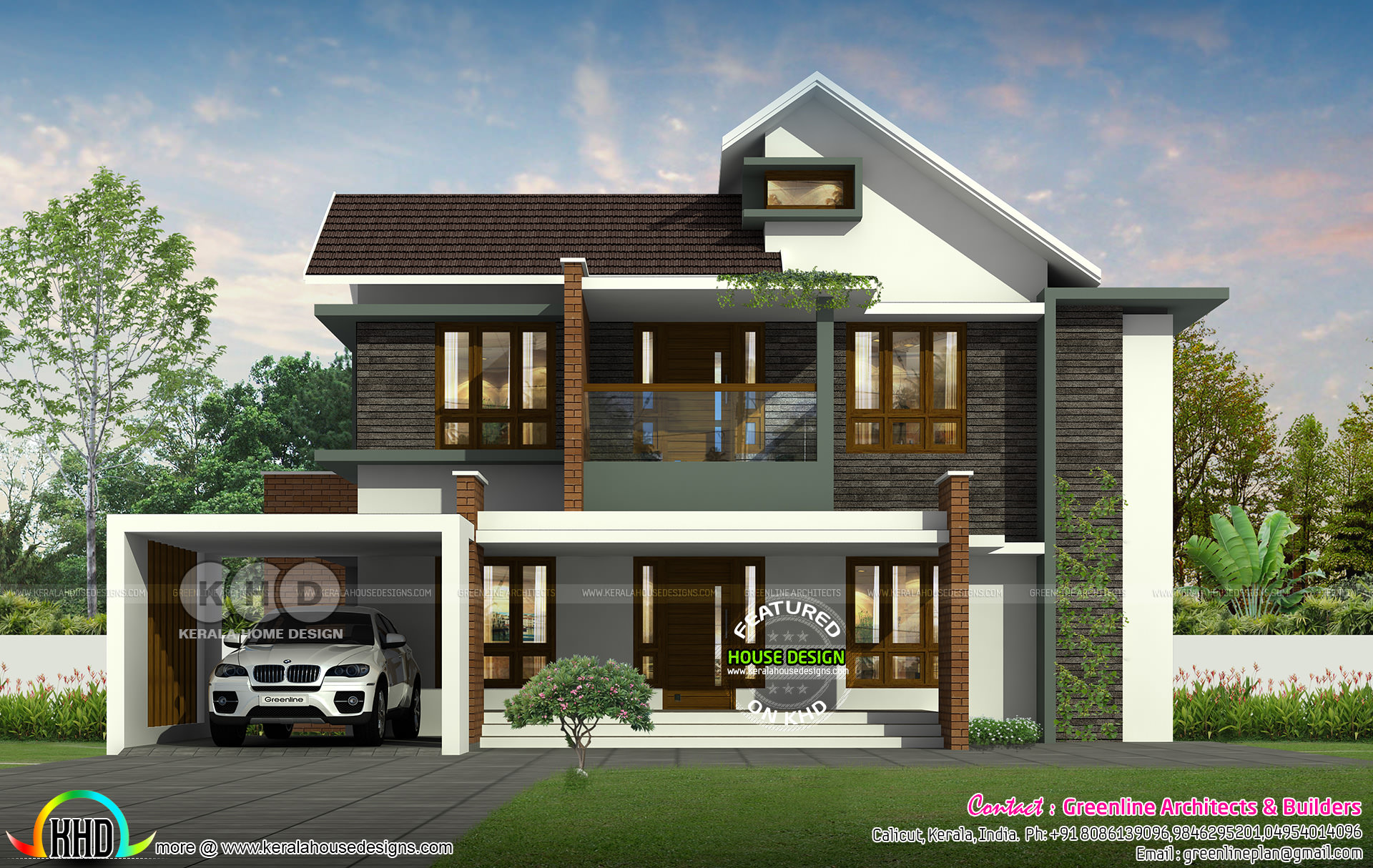  4  bedroom  2500 sq ft modern  contemporary  house  Kerala 