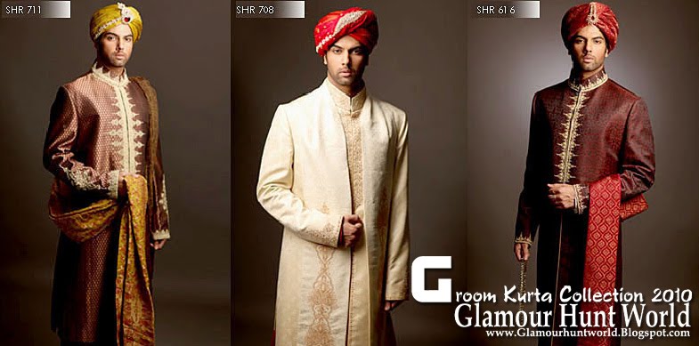 wear wedding kurta's for groom these kurta's are very latest and