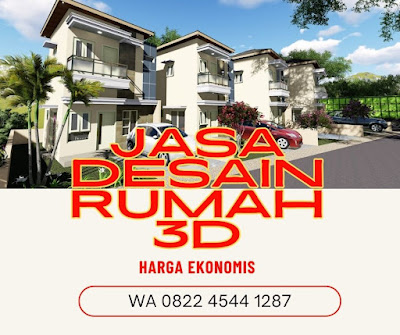 desain rumah 10x15 3d