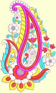 3mm sequins lyn Paisley Patch