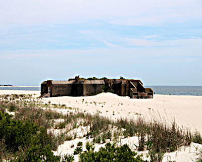 World War II Bunker on the Beach in Cape May