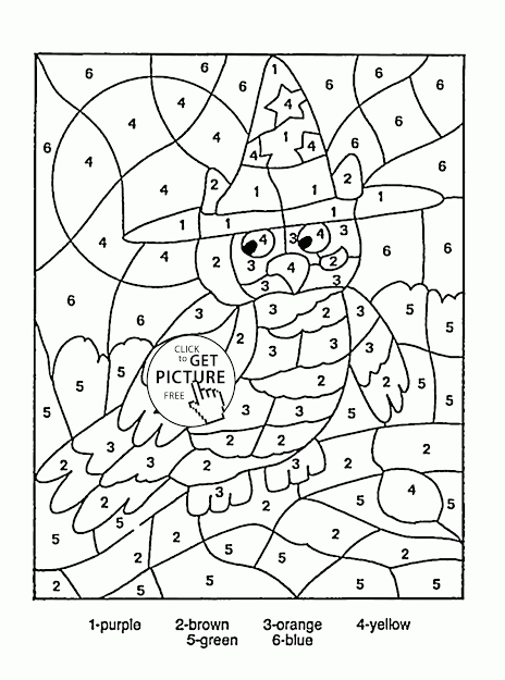 Color By Number Owl Coloring Page For Kids Education Coloring Pages  Printables Free  Wuppsy