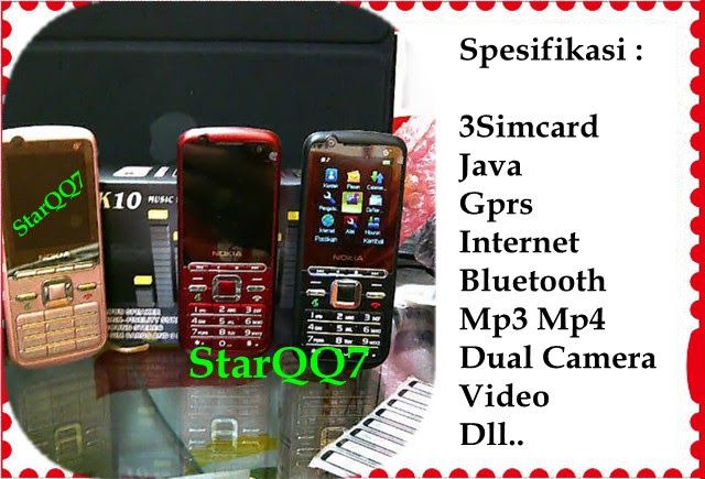Handphone replika murah: Handphone Replika Nokia K10 3 Sim 