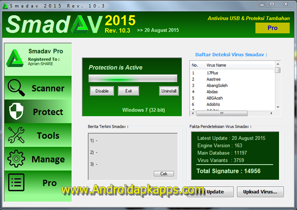 Download Smadav Pro Rev 10.3 Full Version + Serial Number Key Terbaru