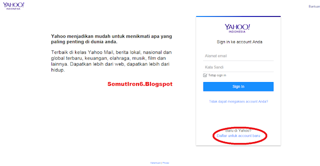 Cara Mudah Terbaru Membuat E-mail Baru di Yahoo Gratis 2015-Daftar akun baru