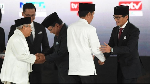 Situs Hitung KPU 45%: Jokowi-Amin 56,38% Prabowo-Sandi 43,63%