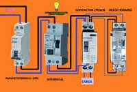 Maniobra con contactor mas reloj horario