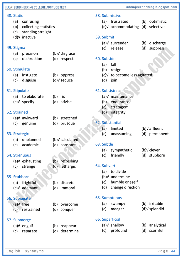 ecat-english-synonyms-mcqs-for-engineering-college-entry-test