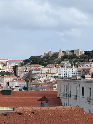 View of Castelo de São Jorge from the rooftop of Lisbon Pessoa Hotel
