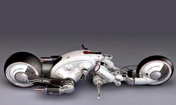 sophisticated high-tech motorcycle