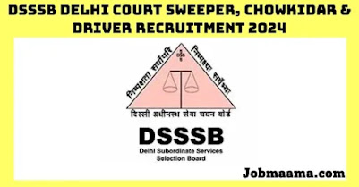 DSSSB Delhi Court Sweeper, Chowkidar & Driver Recruitment 2024 – Apply Online For 40 Vacancies Notification