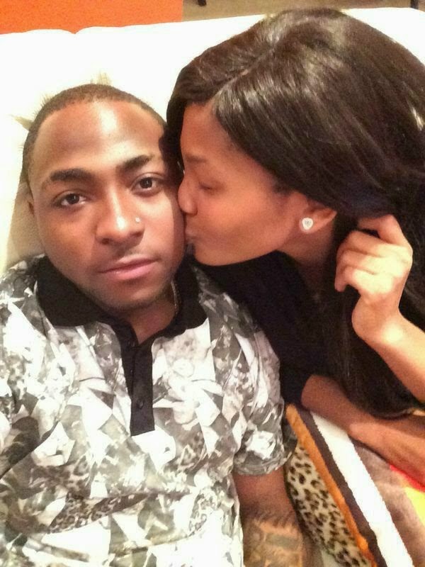 Davido and  his girlfriend 