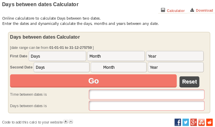 Days Between Dates