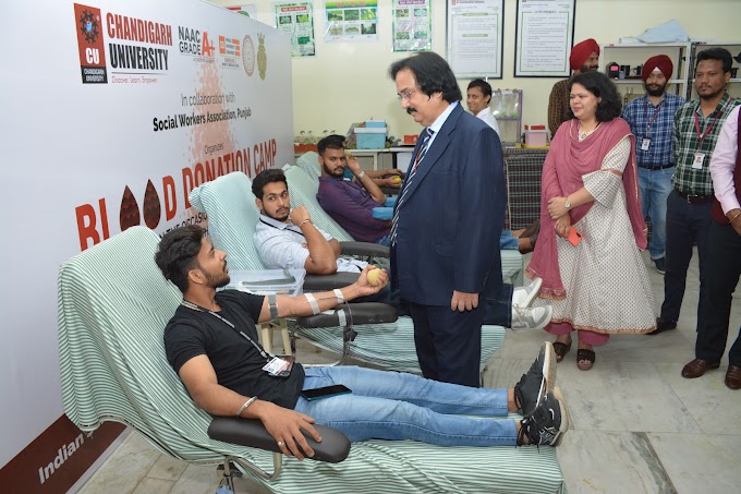 Blood Donation Camp organized at Chandigarh University