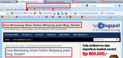 Meta Description, Title tag, Heading Tag Berbeda Tiap Posting