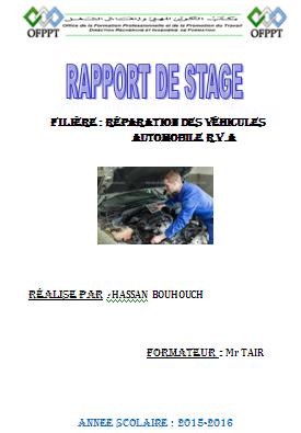 Exemple rapport de stage mecanique auto - Document Online