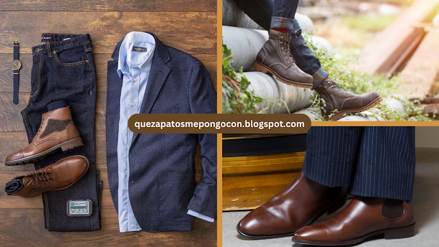 outfits para usar botines marrones de hombre